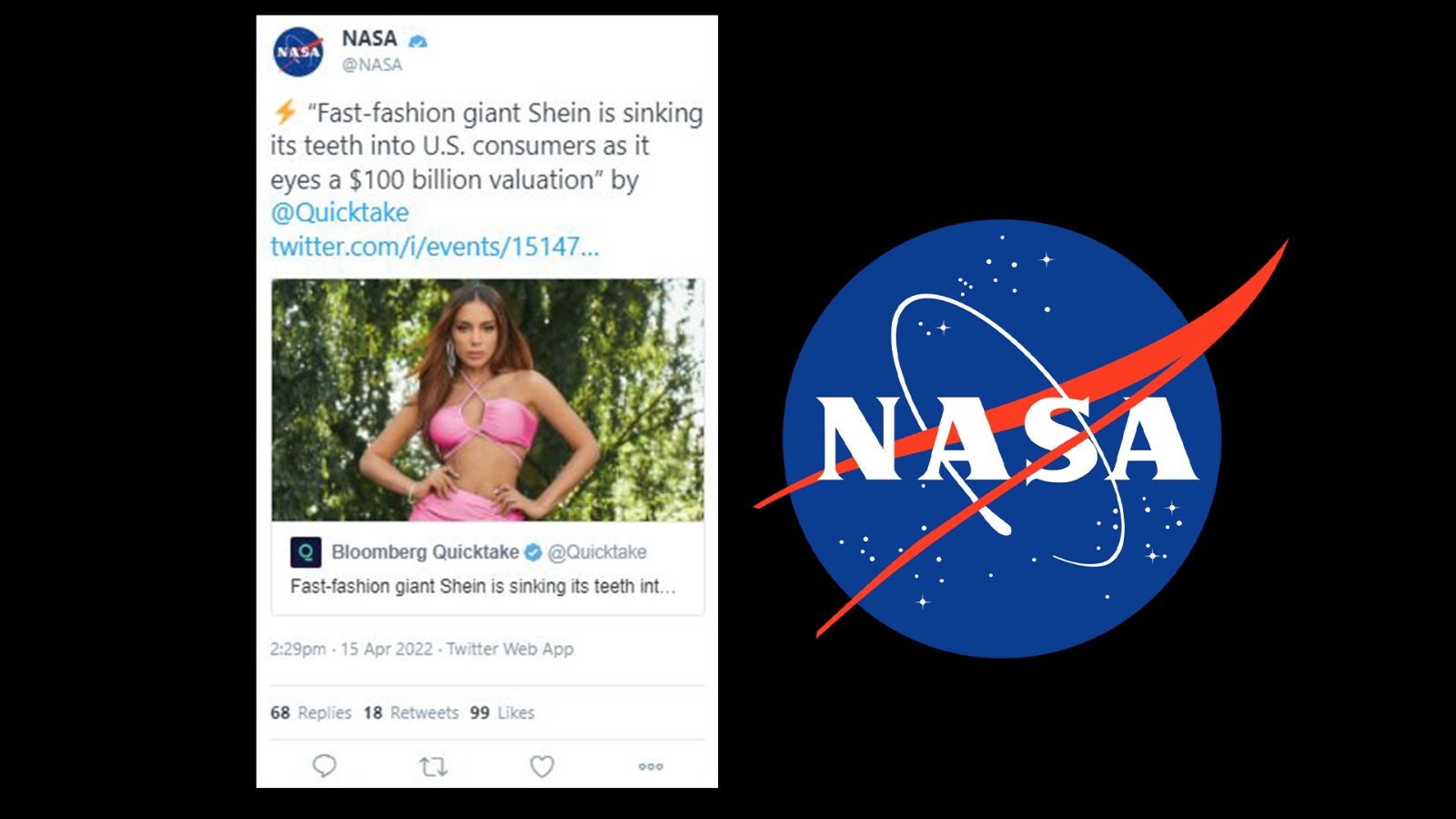 NASA yanlışlıkla bikinili fotoğraf paylaştı