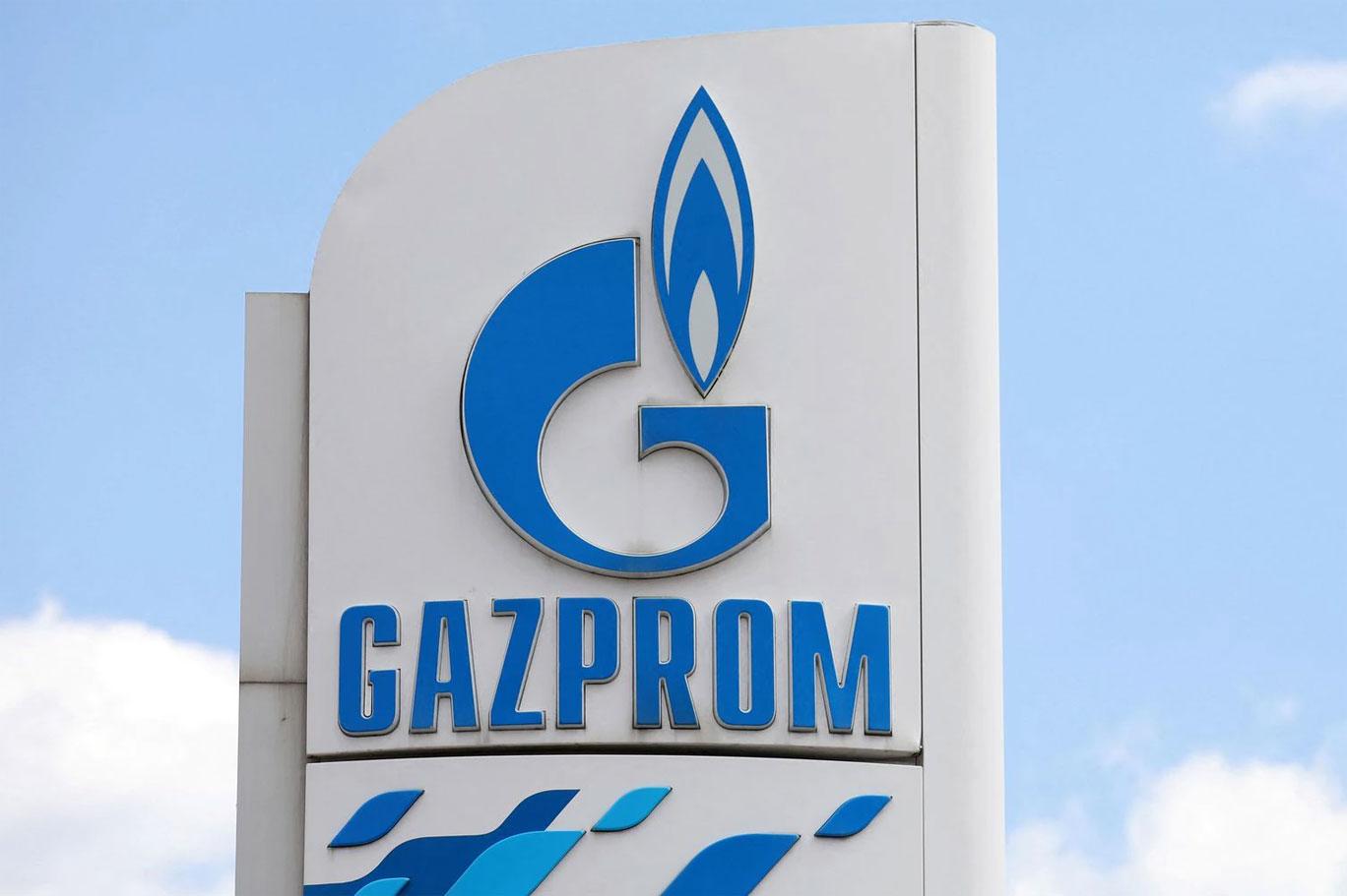 Газпром лого в Латвии