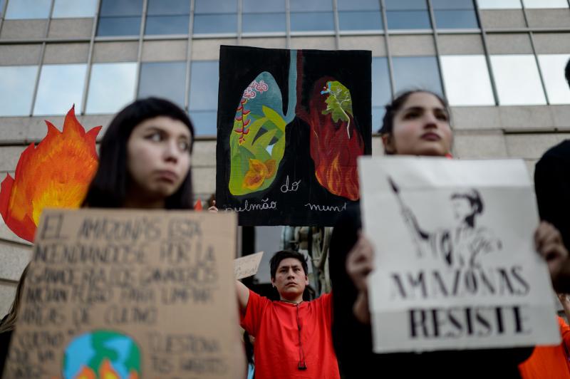 Amazon protestosu AFP