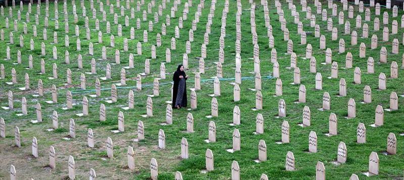 Halepçe'de katledilenlerin defnedildiği mezarlık