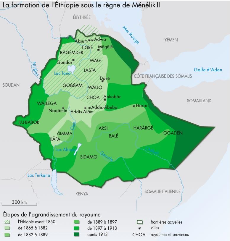 II. Menelik’in saltanatı (1889-1913) döneminde imparatorluk sınırlarının genişlemesi.jpg