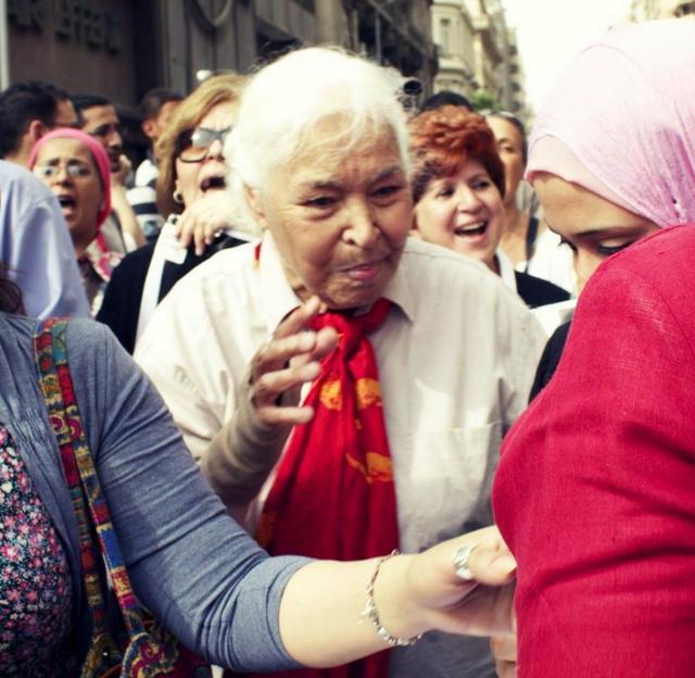 Dr. N. El Saadawi, Mısır'daki bir kadın etkinliğinde, Nisan 2012.jpg