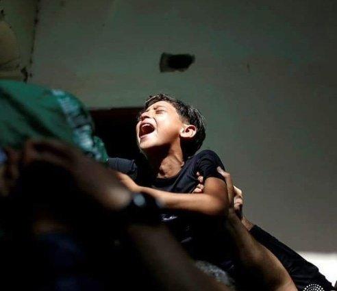 Yakını öldürülen Filistinli çocuğun çığlığı.jpg