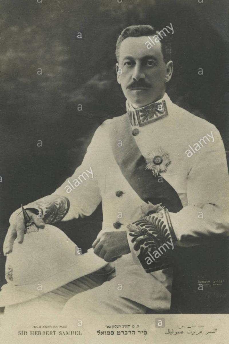 İngiltere Dışişleri Bakanı Herbert Samuel, 1920-24 yılları arasında Filistin Yüksek Komiseri olmuştu. .jpg