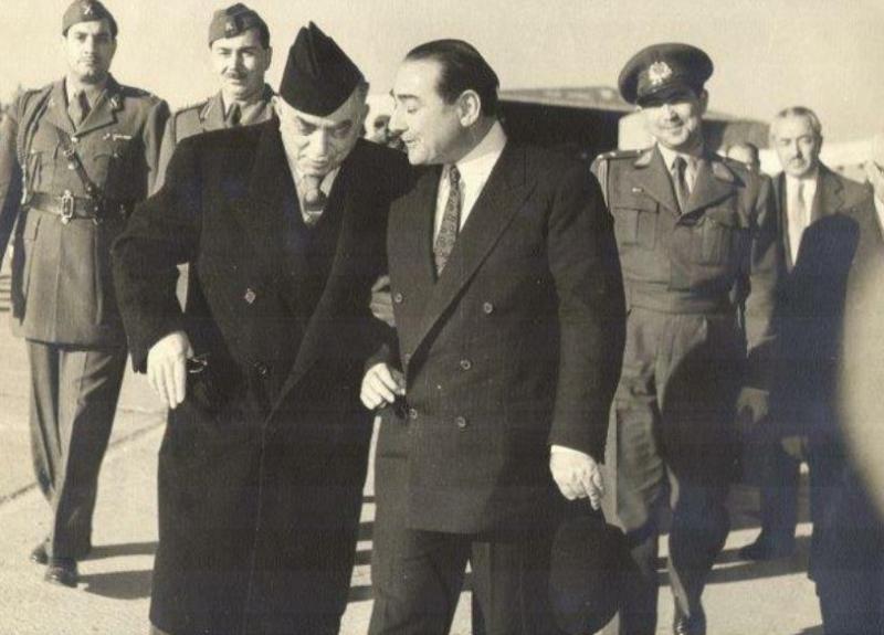 Irak Heyeti Başkanı Nuri Said Paşa,  Şubat 1956'da Adnan Menderes'i ziyaret etmişti.jpg