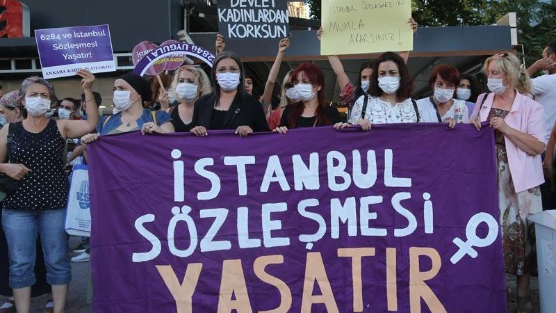 İstanbul Sözleşmesi'nin fesih kararı sonrası birçok kesim protesto gösterilerinde bulundu