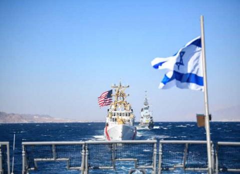 İsrail savaş gemileri Kızıldeniz'de ABD ve Arap filolarıyla ortak tatbikat yapıyorlar. .jpg