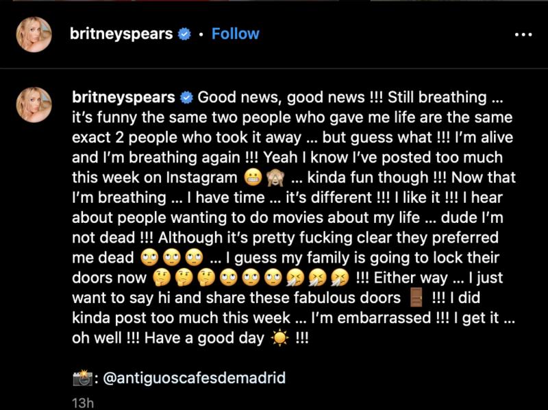 Britney Spears Instagram