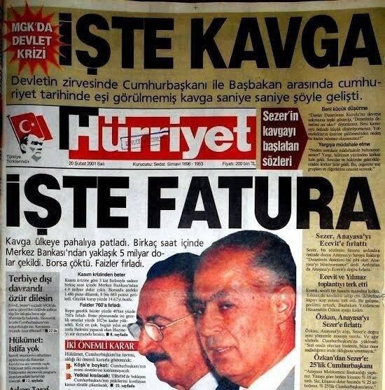 Hürriyet Ecevit Sezer kavga