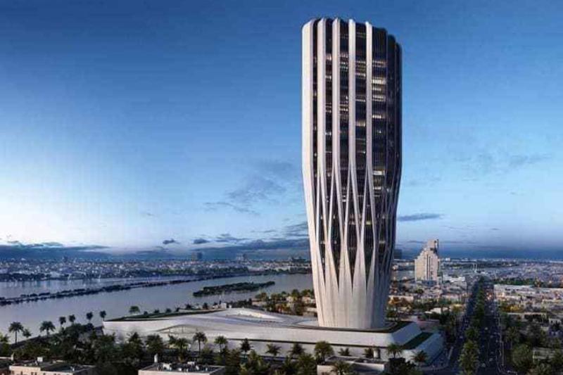 Zaha Hadid'in ülkesinin hükümetiyle tek çalışması olan Irak Merkez Bankası (Sosyal medya siteleri).jpg