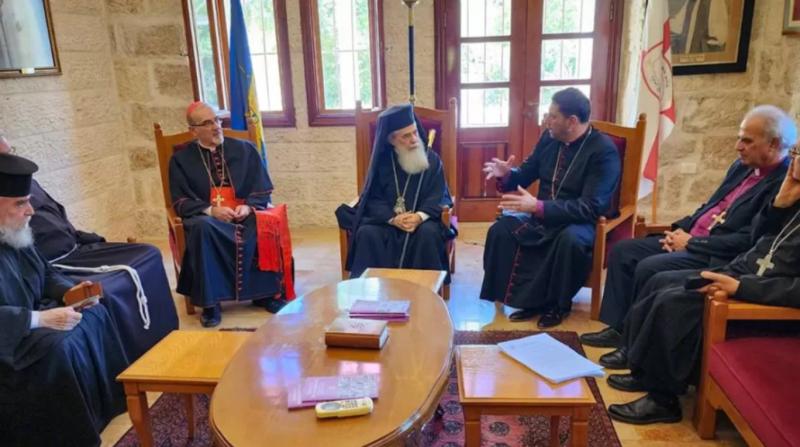 Kudüs merkezli Patrikler ve Kilise önderleri, Gazze'deki kilise bombalanmasını kınadılar.jpg