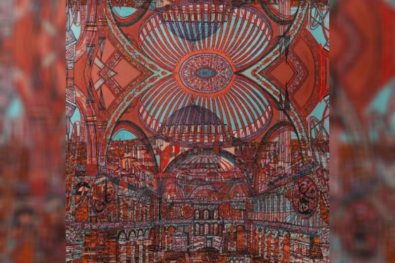 Ayasofya İkili Bakış 2, Giclée 105x105 cm.JPG