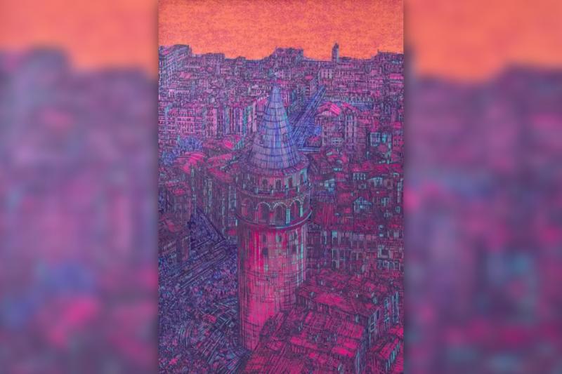 Galata Kulesi Yakın Bakış, Giclée 150x100 cm.JPG