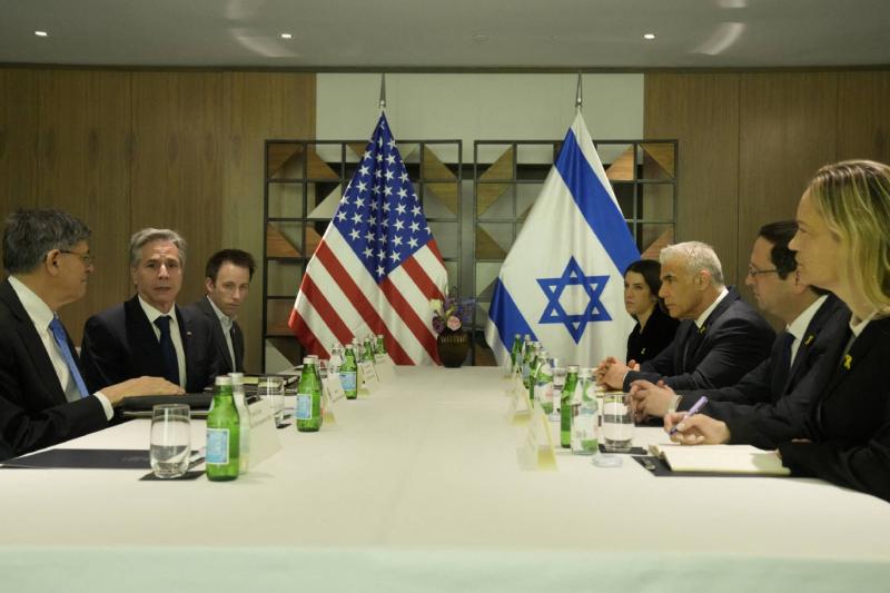 ABD Dışişleri Bakanı, perşembe günü İsrailli muhalefet lideri Yair Lapid ile görüştü Reuters1.jpg