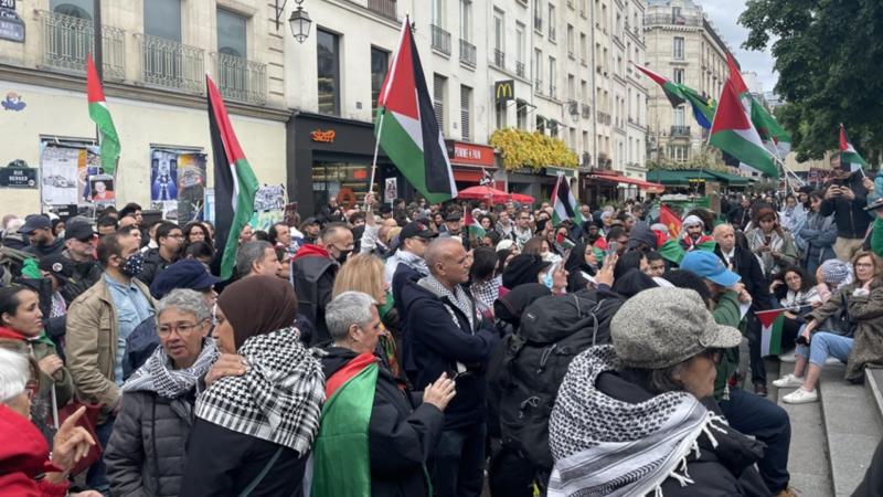 Fransa'da Filistin yanlısı bir gösteri. Fotoğraf-Esra Taşkın, AA.jpg
