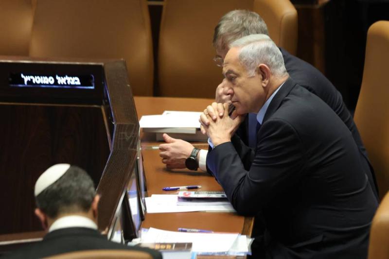 Netanyahu Kudüs'te Knesset'te yargı reformu tasarısı oylamasına katıldı, 22 Mart 2023 / Fotoğraf: EPA