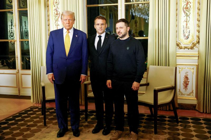 Trump-Macron-Zelenski